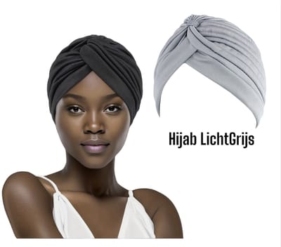 Cabantis Hijab - Hoofddeksel - Islamitisch - Tulband - Chemo - Muts - Licht Grijs