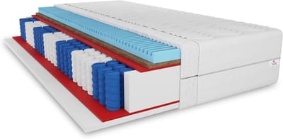 Pocketvering Matras - Kokos Matras - Ergonomisch Slapen - Dubbel Hardheidssysteem - 120 x 200 x 27 cm - Zwart