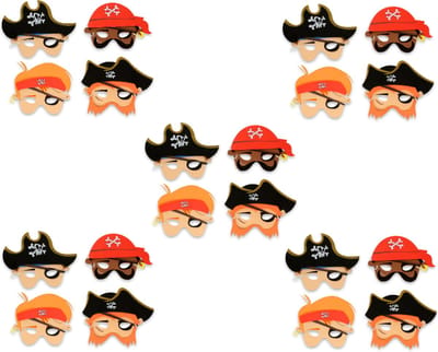 Maskers Piraat | Stoere Verkleedmaskers voor kinderen | Piraten 20 Piratenmaskers
