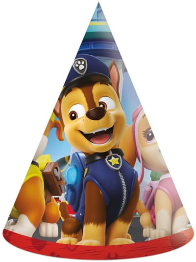 Paw Patrol Feesthoedjes - 16 x 12 cm - Papieren feesthoed - 6 stuks - Voor verjaardagen en feestjes