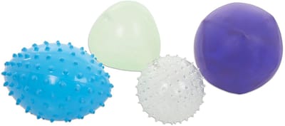 Vreemde Ballen Set - Tactiele Ballen - Motorische Vaardigheden - Verschillende Oppervlakken - 4 Stuks - Meerdere Kleuren