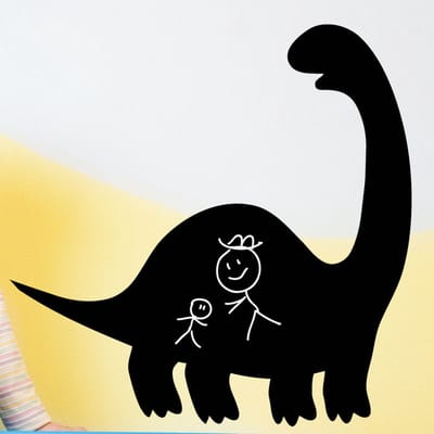Schoolbordsticker - uitwisbare zelfklevende muurstickers - DINO - 35x35cm