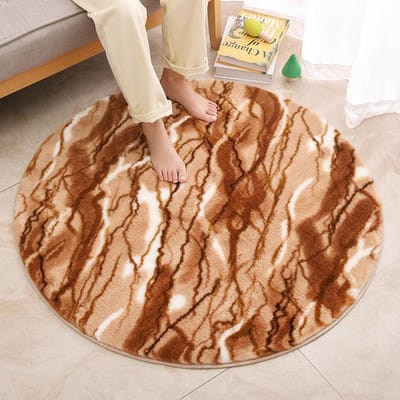 Nordisch Kussen Imitatie Konijnenhaar Bankkussen Langharig Rond Tapijt Woonkamer Mat Slaapkamer Bed Deken Stoelkussen Erkerkussen 50x80cm