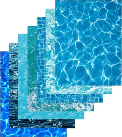 Set van 7 zelfklevende watergolven stickers voor modelbouw, decoratie, rivierbed en landschap
