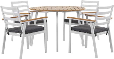 CAVOLI - Tuinset voor 4 - Wit - Aluminium
