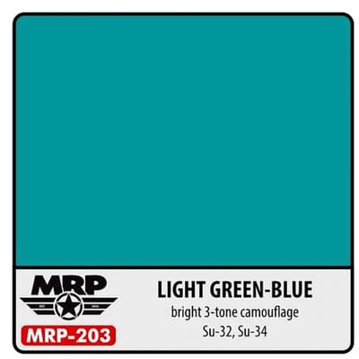 Mr. Paint MRP-203 - Light Green-Blue Su-34 (bright 3-tone camo) – 30 ml verf voor Airbrush & Detailwerk