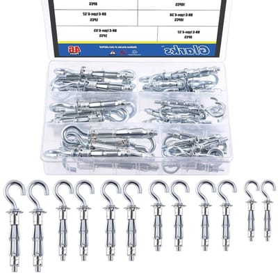 Set van 47 C-vormige holle wandankers met 6 maten - Uitbreidingsmoeren voor holle wanden en kunststof platen