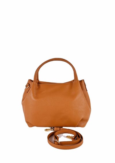 Giuliano lederen handtas Aanya - Dames - Made in Italy - Bruin