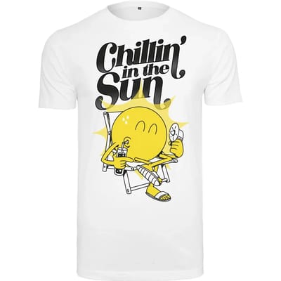 Mister Tee - Chillin' the Sun Heren T-shirt - XS - Wit