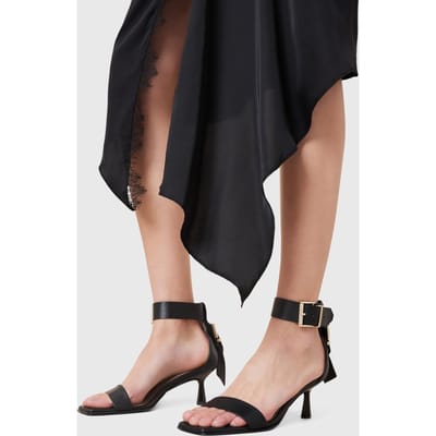 AllSaints Noir Mid Sandal Black Taglia: 40 | Infradito Outlet | Donna | Nero