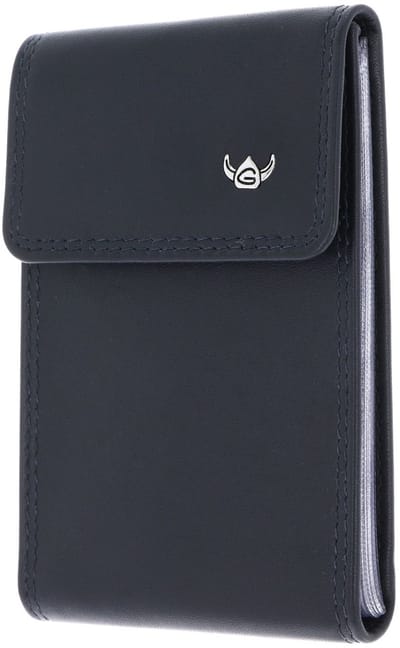Golden Head Leren kaarthoes Polo RFID Protect Kartenetui 4499 Marineblau donkerblauw