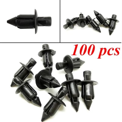 100 stuks kunststof bevestigingsclips – Universeel voor motorfietsen (Honda, Suzuki, Kawasaki) en auto’s – Kuip, paneel, bumper & interieur