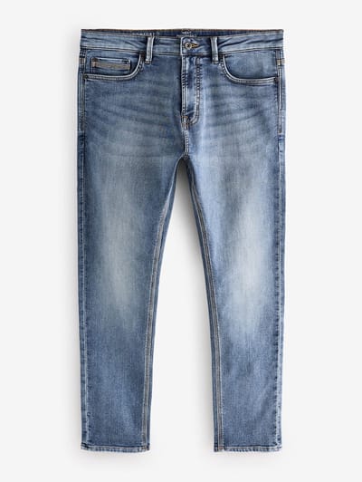 Next - Heren - Comfort stretchjeans met smalle pasvorm - Blauw