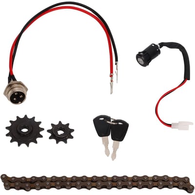 Elektrische Fiets Tandwiel Ketting Set 38 Schakels Fietsketting 410 13 Tandwiel 410 9 Tandwiel black