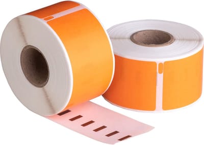 Dymo - 99012 - Oranje compatible labels - 89 mm x 36 mm - 260 etiketten - Permanent