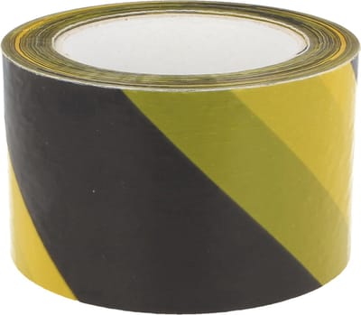 AMIG Afzetlint - geel/zwart - 70 mm x 200 m - polyethyleen - markeerlint - afzettape