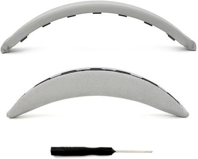 Vervangende Velvet Hoofdband Kussen voor QC35/QC35II/QC45/QC SE Hoofdtelefoons, Inclusief Schroevendraaier - Comfortabel en Duurzaam (Grijs)