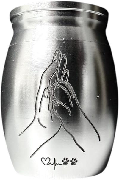 Urn hond - Mini urn - Grootte 4x3cm - Urne hond - Urn hond overleden - Urn hond pootjes - Urntjes klein - Urn voor dieren - Mini urn - Mini-urnen - Mini-urnen met kaarsje - Mini urn hond - Gedenkartikelen - Gedenksteen - Gedenksteen hond