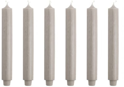 Cactula | Dinerkaarsen - XL Dikke kaarsen - Linnen - 30 x 3,2 - 6 stuks - 20 Branduren