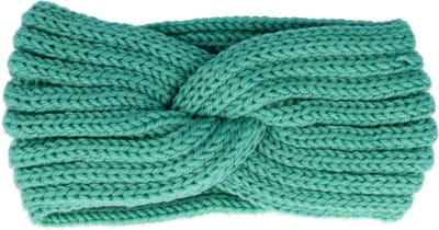 Haarsoires Haarband Twist 10cm – Effen Kleur – Gebreide Stof – Blauw - Zachte Knoop Hoofdband - Haaraccessoire voor Dames & Meisjes