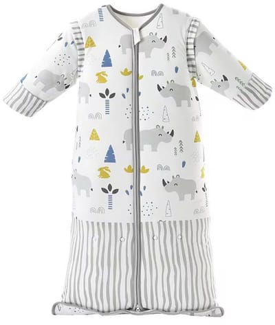 babyslaapzak, slaapzak baby 0 _3 jaar, baby slaapzak verstelbaar, jungleprint slaapzak, afritsbare mouwen, slaapzak met rits, baby winterslaapzak, slaapzak peuter