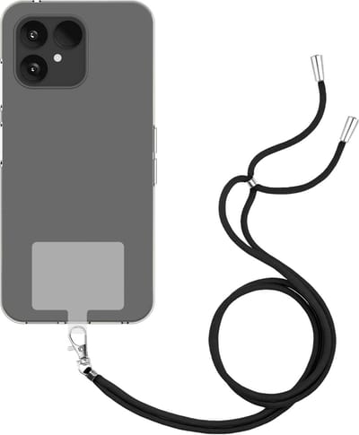 Just in Case hoesje met koord geschikt voor Fairphone 6 Hoesje met Koord - Flexibele Case - Transparant