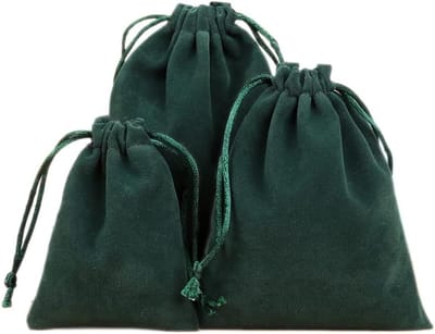 24 stuks fluwelen zakjes - sieradenzakjes - kleine stoffen zakjes - trekkoord fluwelen zakjes - geschenkzakjes - stoffen zakjes - vullen sieraden - bruiloft - Kerstmis - verjaardag - feest cadeau - 17 x 23 cm - donkergroen.