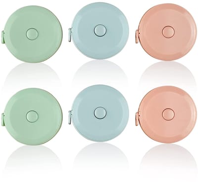 6 Stuks Meetlint - 1,5 Meter Intrekbaar en Praktisch - Zachte Meetband voor Lengte, Naaien, Snijden, Borst/Taille