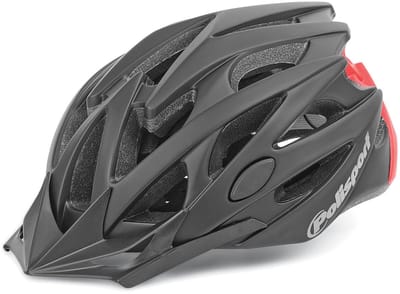 Polisport helm Twig mat zwart /rood L 58-61cm easy-lock