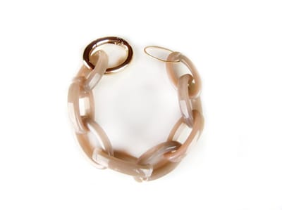 Armband Model Chance beige acryl schakels