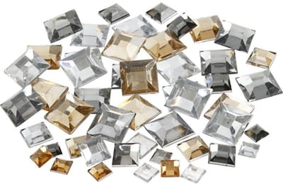 CC Strasstenen Vierkant Zilver Harmonie 6-12 mm 360 stuks