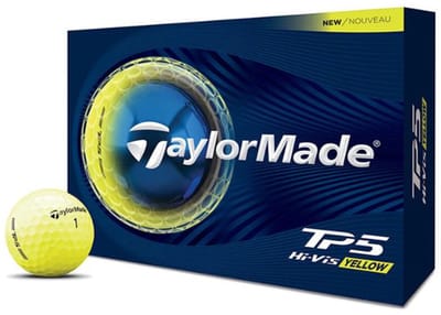 Taylormade TP5 Golfballen Hi-Vis Geel 2026
