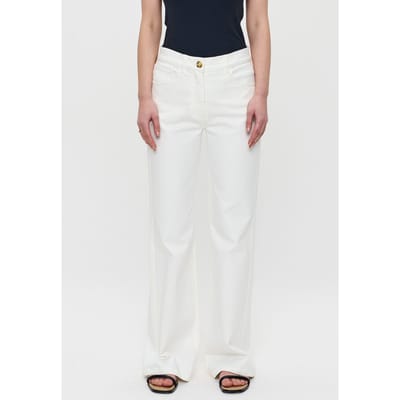 ZENGGI Flared Twill Pants Off White Größe: XS | Ausgestellte Hosen Outlet | Damen | Weiß