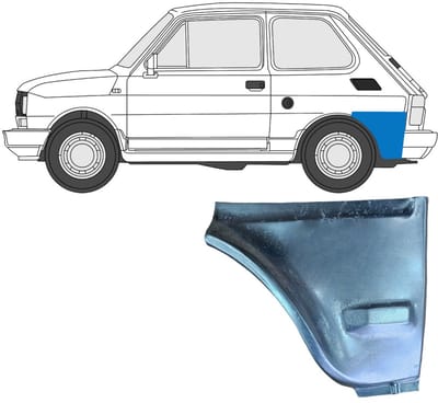 Reparatiepaneel achterspatbord voor Fiat 126p 1972-2000 / Links