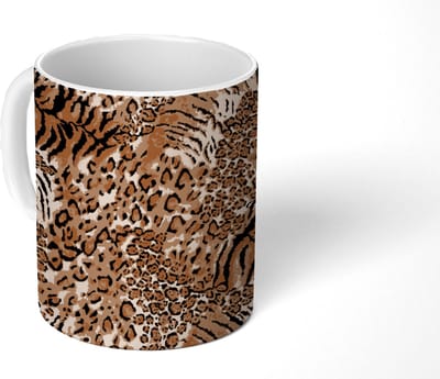 Mok - Koffiemok - Patronen - Tijger - Luipaardprint - Mokken - 350 ML - Beker - Koffiemokken - Theemok