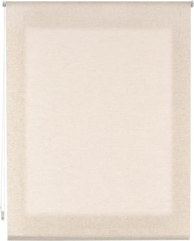 Transparant rolgordijn met linnenstructuur 140 x 200 cm - beige linnen rolgordijn 137 x 195 cm