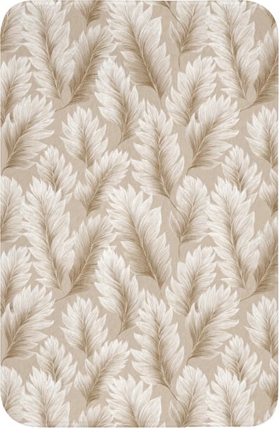 WC mat 40x60 cm - Antislip - Botanisch - Patroon - Beige - Toiletmat - Vloermat - Douchemat - Toilet tapijt - Toiletmatten