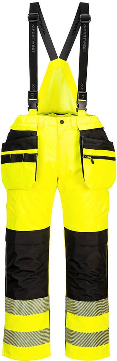 Portwest PW3 Hi-Vis Regen Amerikaanse Overall PW356 - Geel/Zwart - L