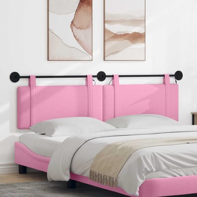 vidaXL - Hangend - hoofdbord - Roze - Stof