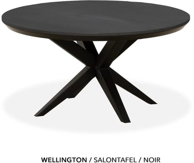 Maxfurn - Ronde salontafel met verjongde rand | Zeer krasvast | Kleur: Noir | diameter 80cm