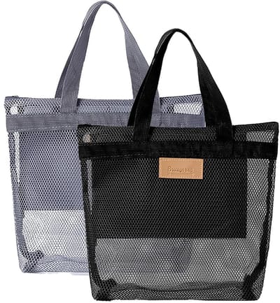 Dailygoods- Douchecaddy 2 Stuks - Sneldrogende Douchetas - Lichtgewicht Organizer - Hangende Toilettas - Polyester - Afmetingen 30 x 28 cm