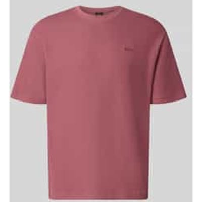 Regular fit t-shirt van puur katoen model 'Te_Rib'