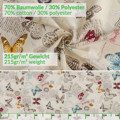 ANRO Tafelkleed Vlinders Meerkleurig 160x100cm Rechte rand Afwasbaar Waterafstotend Binnen & Buiten