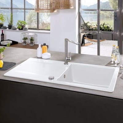 Villeroy & Boch Siluet 50 inset sink, drain set with eccentric actuation, reversible, 333502R1