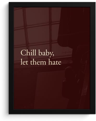 Poster in lijst - Fotolijst 30x40 cm - Posters - Tekst - Rood - Minimalistisch - Posterlijst zwart - Decoratie - Wanddecoratie woonkamer - Muurdecoratie slaapkamer
