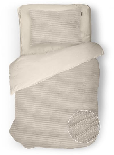 Eleganzzz Dekbedovertrek Serenity Flow - Sandy Beige - Dekbedovertrek 140x200/220cm - Micropercal - Eenpersoons - Dekbedovertrekken - Effen Dekbedovertrek