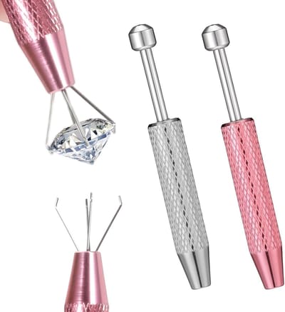 Piercing Bal Opdraaier - Sieraden Grijper - Precisie Werk - 4 Klauwen Ontwerp - 62 x 08 cm