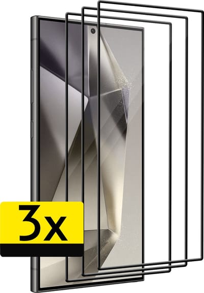 Screenprotector - Geschikt voor Samsung Galaxy S24 Ultra - 3 Stuks - Full Cover - Beschermglas - Gehard Glas - Tempered Glass - Screen Protector