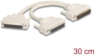 Delock Adapter Y-Cable Splitter D-Sub HD 50 pin male to 2 x D-Sub HD 50 pin female with screws 30 cm