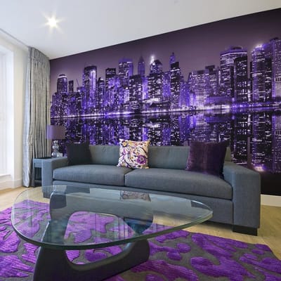 Fotobehang – Behangpapier - Fotobehang XXL - American violet 550x270 - Artgeist